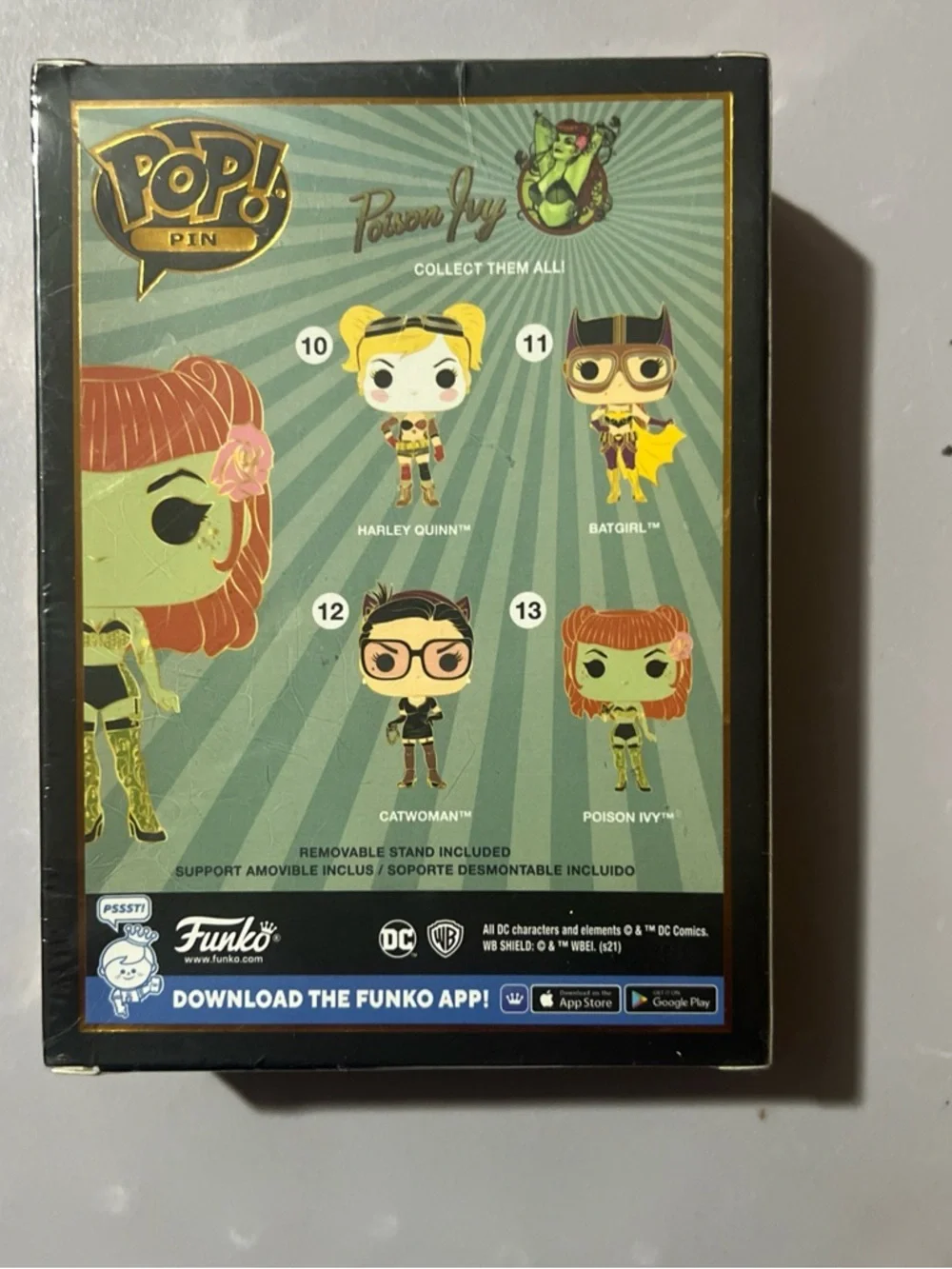 DC Comics Bombshells Poison Ivy Enamel Pin - Green & Orange Hair - Picture 5 of 7